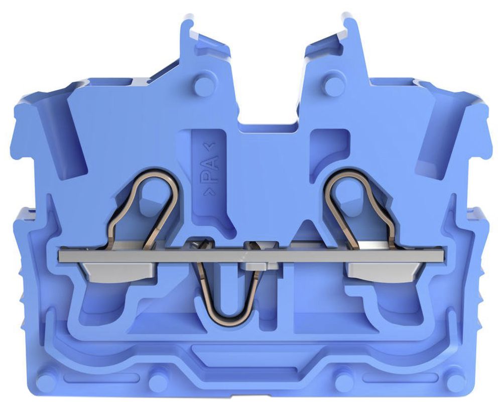 Borne de passage WAGO TopJob-S 2050 1mm² 2L 13.5A 500V s.pied de fixation bleu