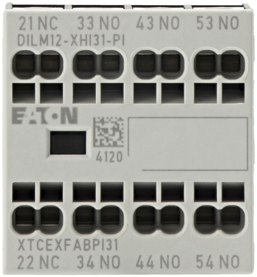 Hilfsschalter Eaton, 4P, Ith=16A, 3S, 1Ö, Frontbefestigung, Push-in-Klemmen