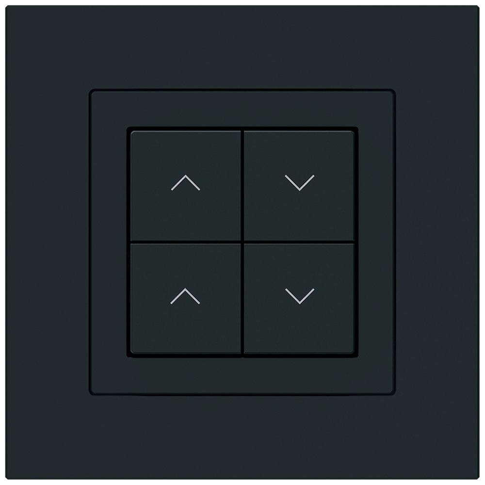 UP-KNX-Storentaster Hager BA kallysto.pro C 4-fach 94×94mm schwarz