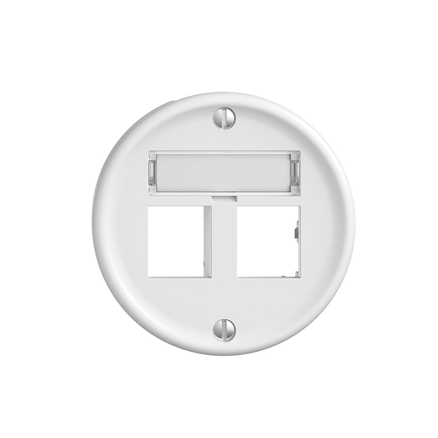 Kit de montage ENC Sdue Q, sortie droite 2×RJ45 freenet blanc