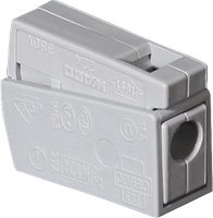 Borne pour luminaire sans vis WAGO 1…2.5mm²/0.5…2.5mm² gris