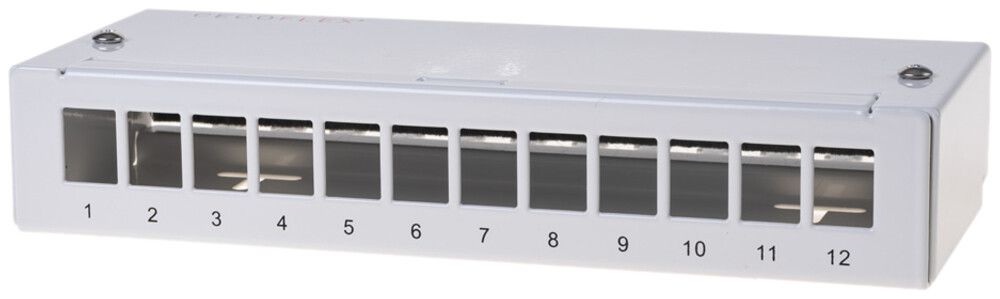 Patchpanel Ceconet 12-Port, Keystone, leer