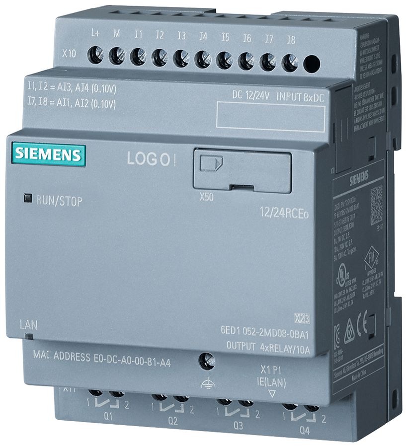 SPS-Logikmodul Siemens LOGO!8.3 12/24RCEO, 8DE(4AE)/4DA