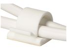 Portacavo MH 19×19mm autoadesivo, per cavo 5mm, bianco