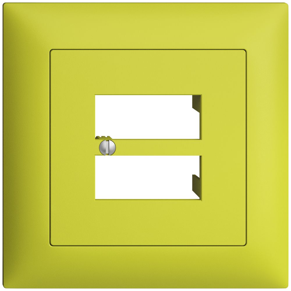 Kit frontal ENC EDIZIOdue lemon 88×88mm 4×RJ45
