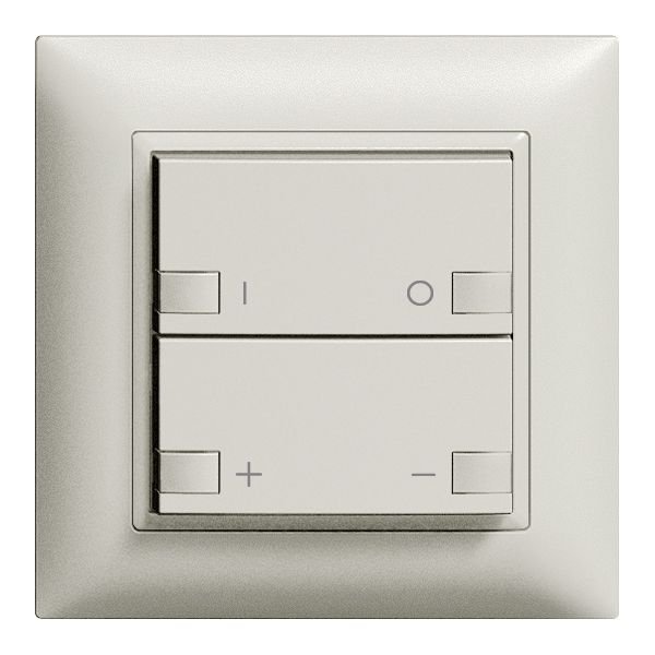 Frontset ON-OFF Dimmer 2K/2T ZEP EDIZIOdue hellgrau