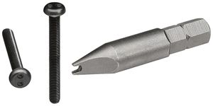 Schraube vandalensicher Hager robusto IP55 26mm schwarz 20 Stk mit Werkzeug