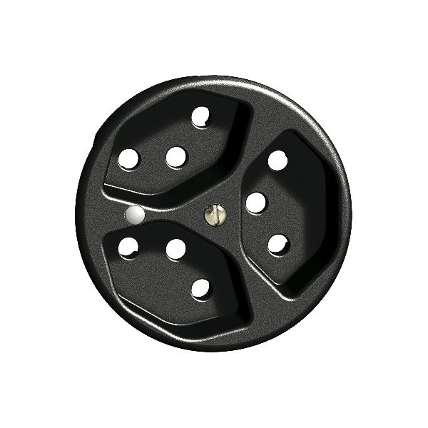 Frontscheibe FH 3×T13 schwarz Ø58mm mit Linse