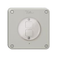 Pulsante KNX 2× NEVO N.CO RGB con sensore di temperatura, grigio chiaro