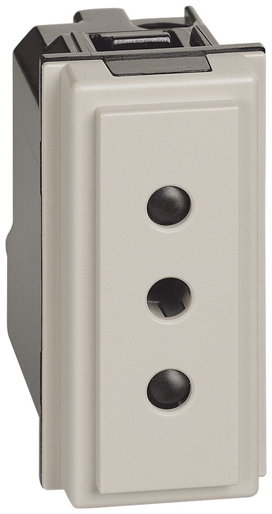 Prise Living Now standard italien 1 module 10A sand