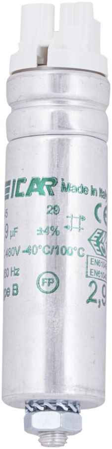 Kondensator ICAR IL 45/29 25X78MM 2.9µF 250V f.Leuchte (serie) Ø25×78mm