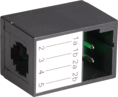 Adaptateur direct TT83f/RJ11f UTP, noir