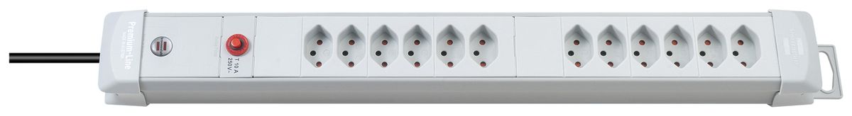 Prise multiple cleverLINE suspension 12×T13 3m H05VV-F 3×1.5mm² grc