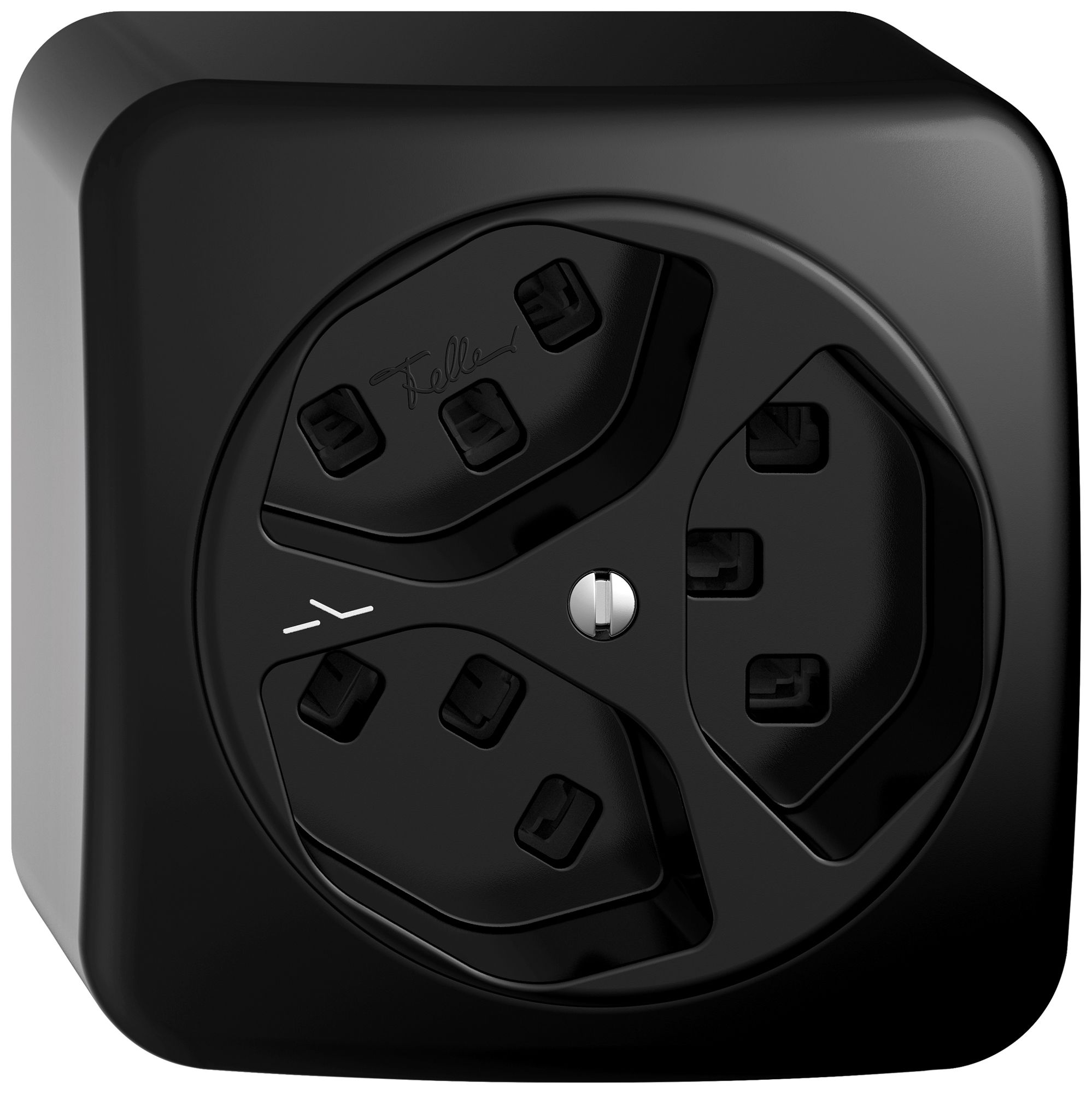 AP-Steckdose STANDARDdue SNAPFIX® 3×T23 1×S sz