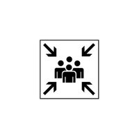 Folie pos.Symbol 'Treffpunkt' EDIZIOdue schwarz 42×42 für Lampe LED