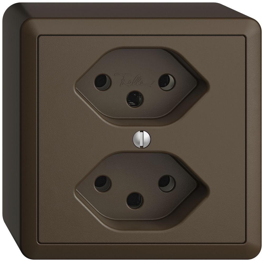 Prise AP EDIZIOdue 2×T13 coffee avec shutter