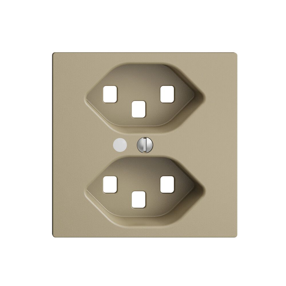 Kit frontale EDIZIOdue sand 60×60mm 2×T23 con lente