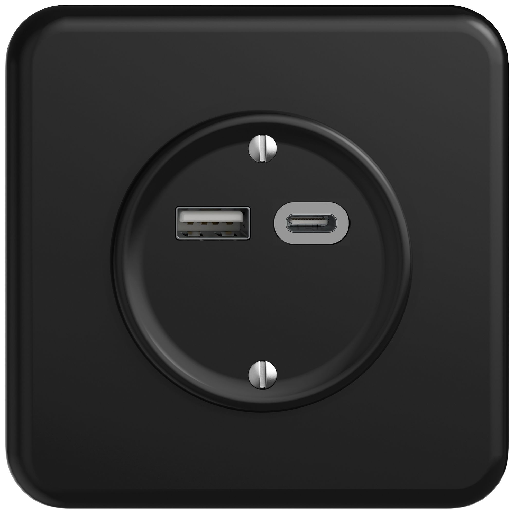 Prise de charge USB ENC STANDARDdue SNAPFIX® 230V AC 18W 1×USB A 1×USB C no