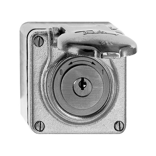 Contatto rotat. bagn.0<-->1 Al, con serratura di sicurezza