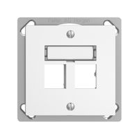 Kit montaggio INC EDIZIOdue uscita dritta, per 2×RJ45 freenet, bianco