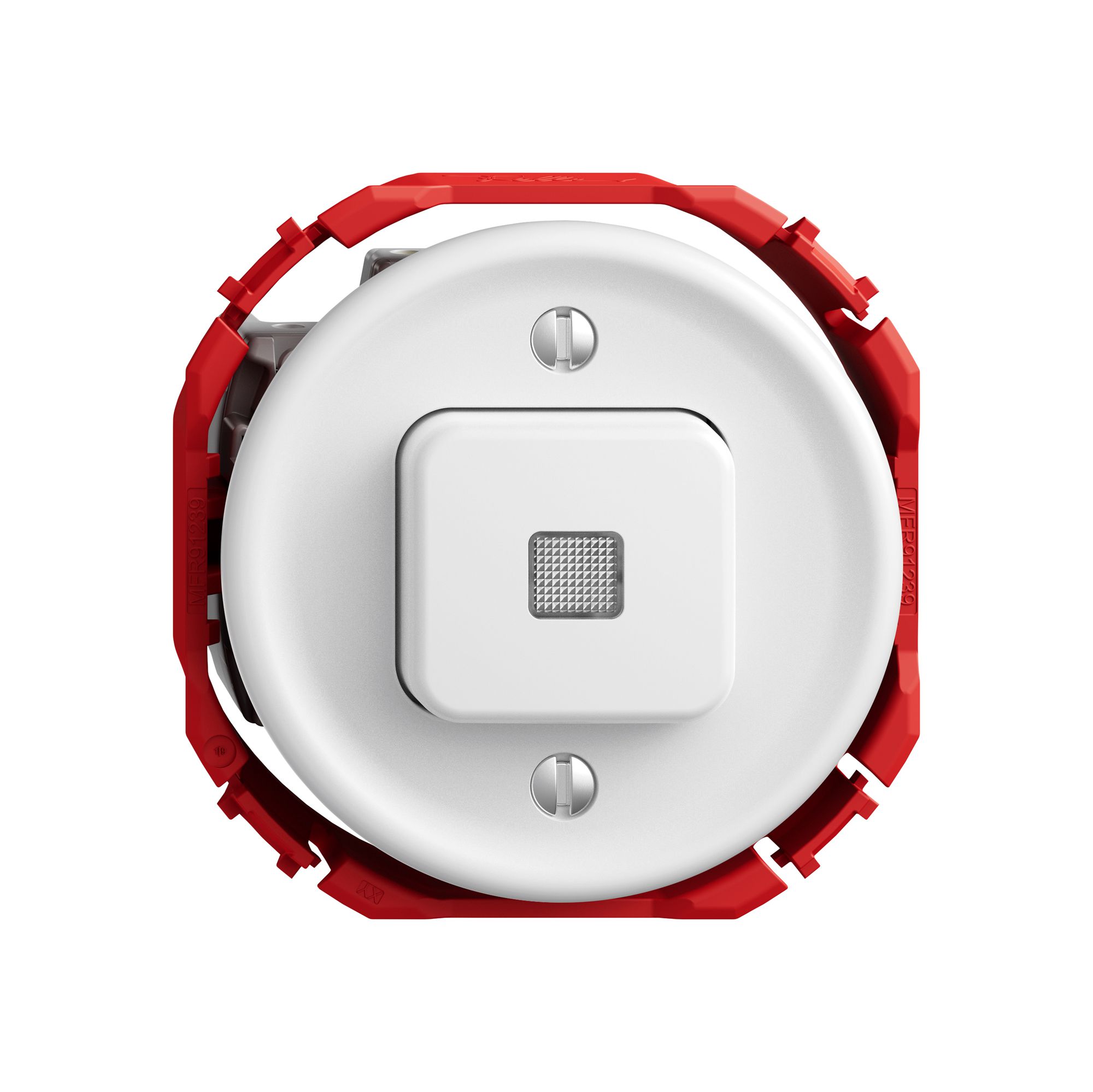 Interrupteur à poussoir lum.STANDARDdue SNAPFIX® 3/1L lent.front.KS jn bc