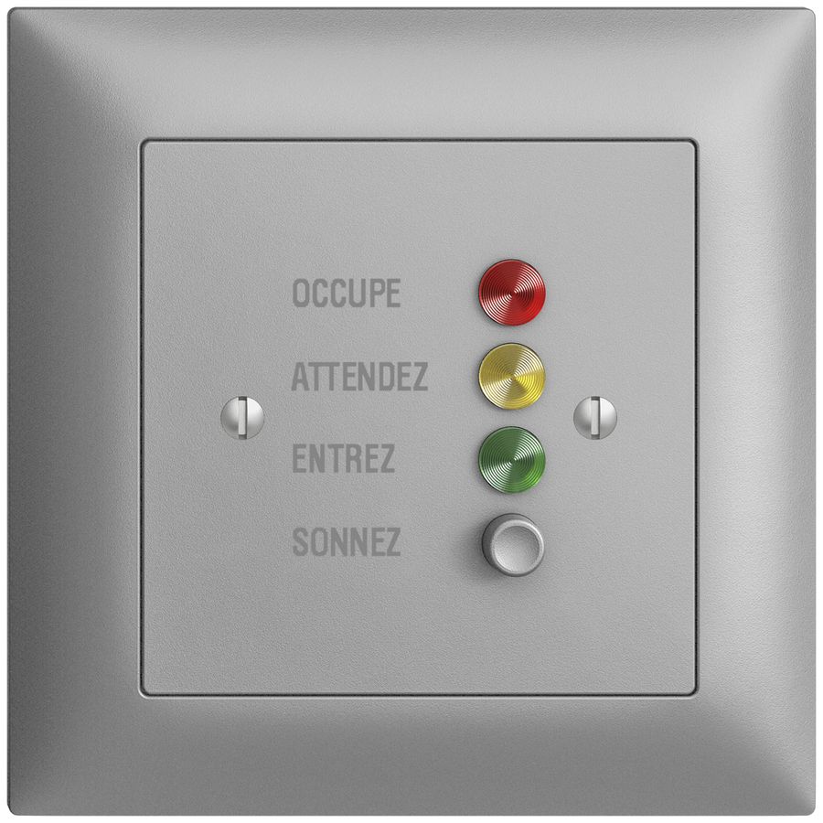 Station de porte ENC EDIZIOdue pour signaux d'appel, silver