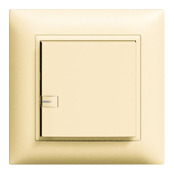 UP-Taster ZEP 1K/1T ON-OFF mit LED EDIZIOdue vanille