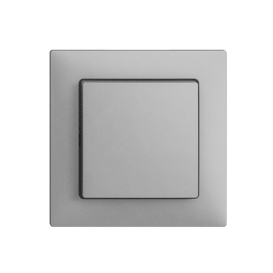 Frontset EDIZIOdue silver 60×60mm mit Seitenlinse