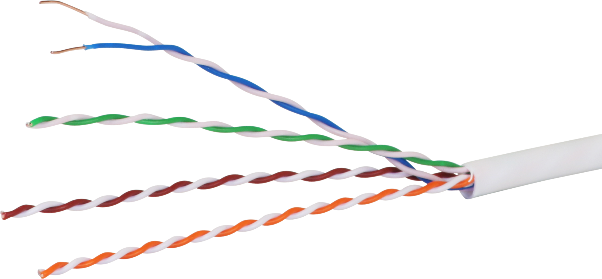 Datenkabel KAT6 4x2x0,5 WS Box HF