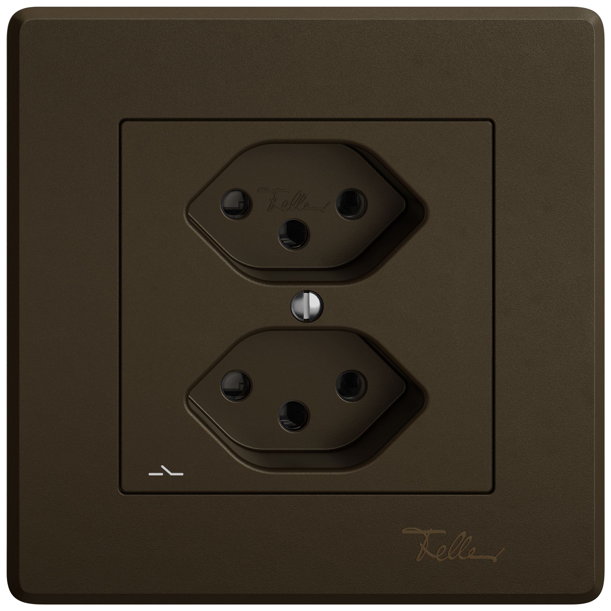 UP-Steckdose EDIZIO.liv SNAPFIX® 2×T13 1×S br