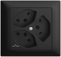 Presa INS EDIZIOdue 3×T13 nero 1×S