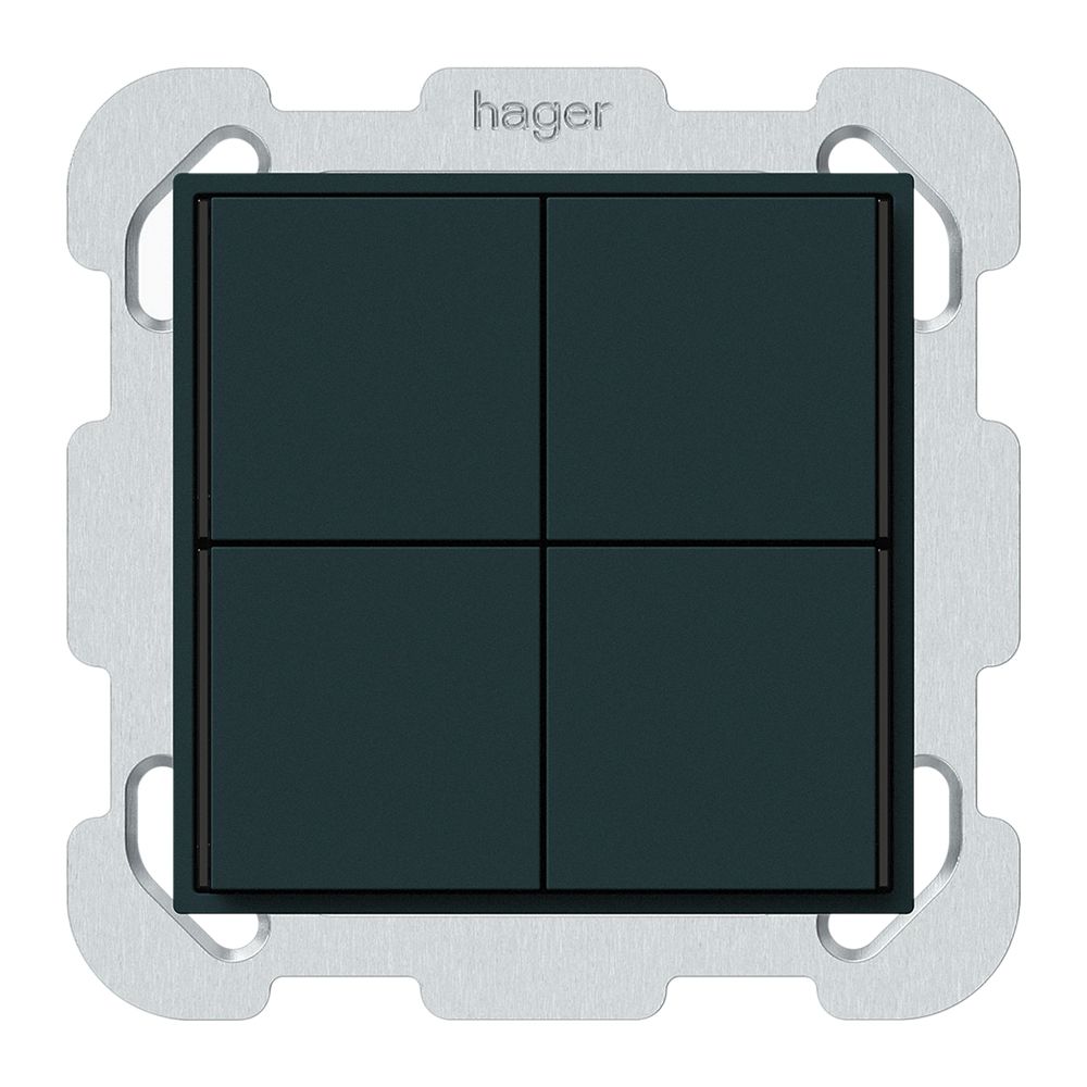 Poussoir KNX ENC KAL 4×touches 4×points actionnables LED noir
