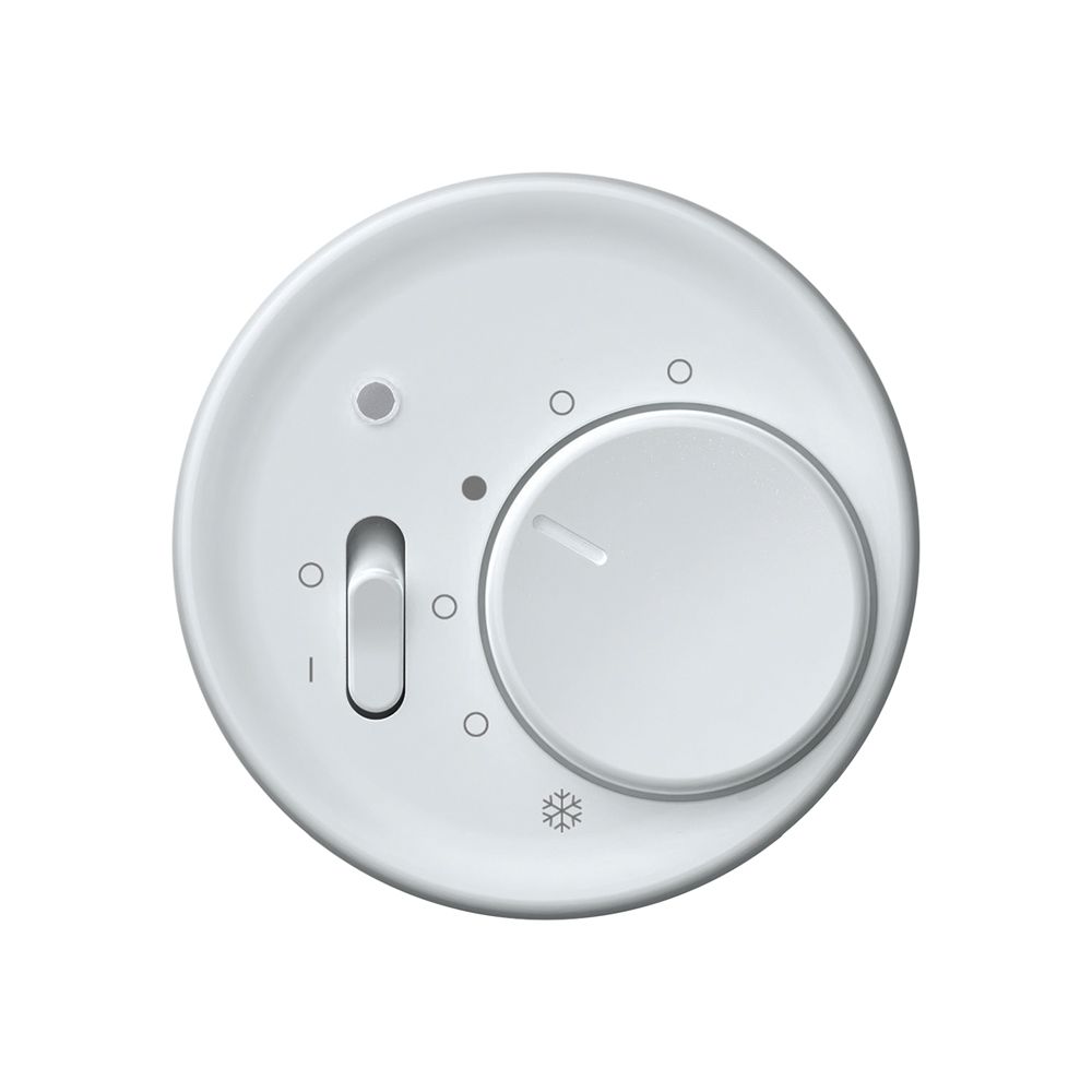 Frontset origin Thermostat mit Schalter 60×60mm ws