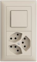 UP-Kombination EDIZIOdue 3/1P+3×T13 crema