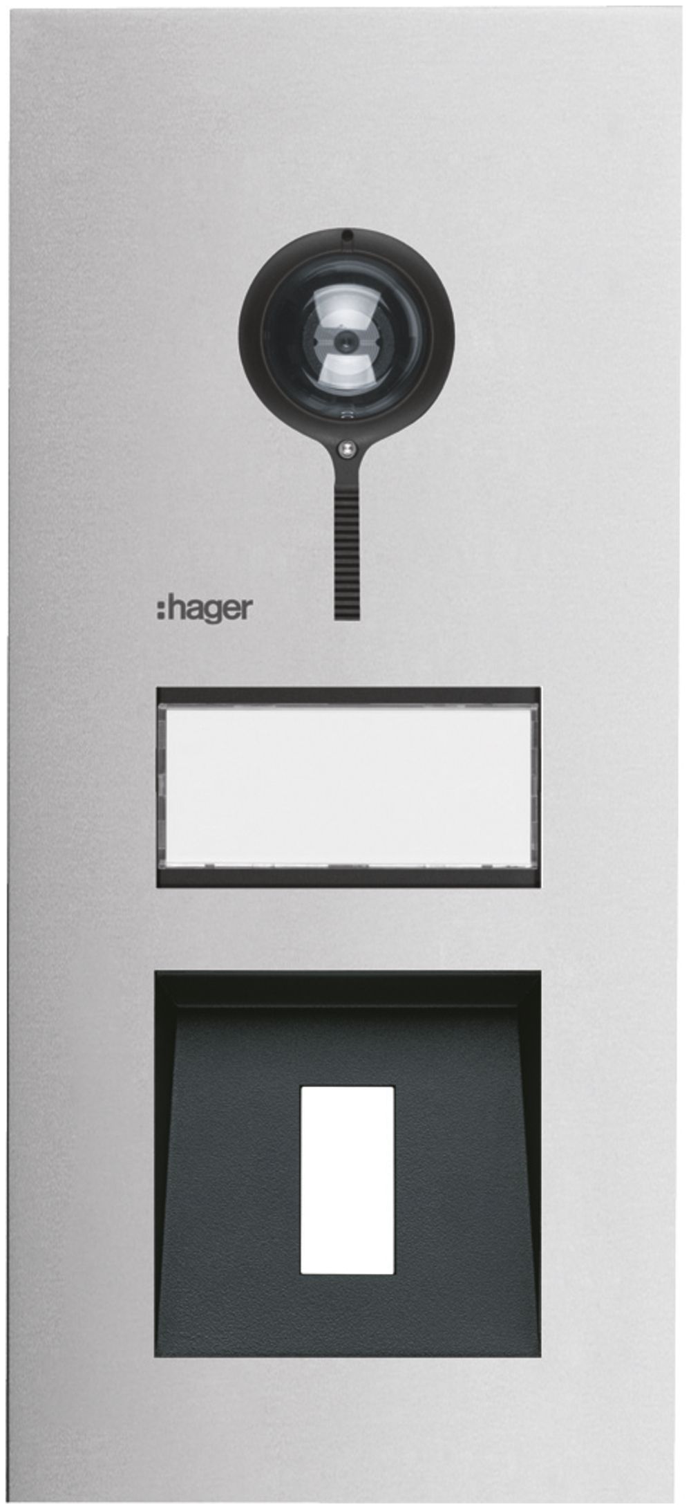 Aussenstation Video Hager elcom.one 1 Wohnung, für Fingerprintleser Edelstahl