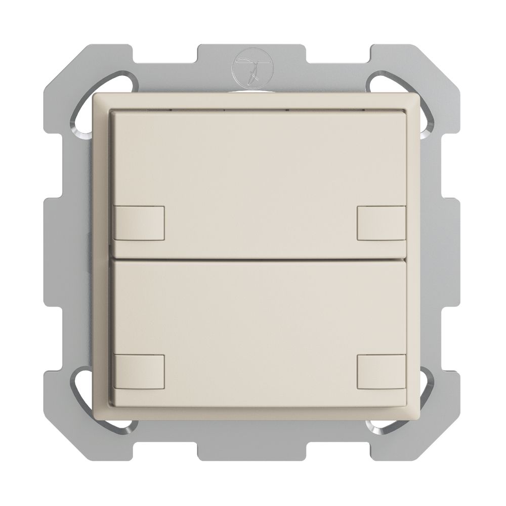 Poussoir ENC KNX 2× EDIZIOdue colore crema RGB sans LED