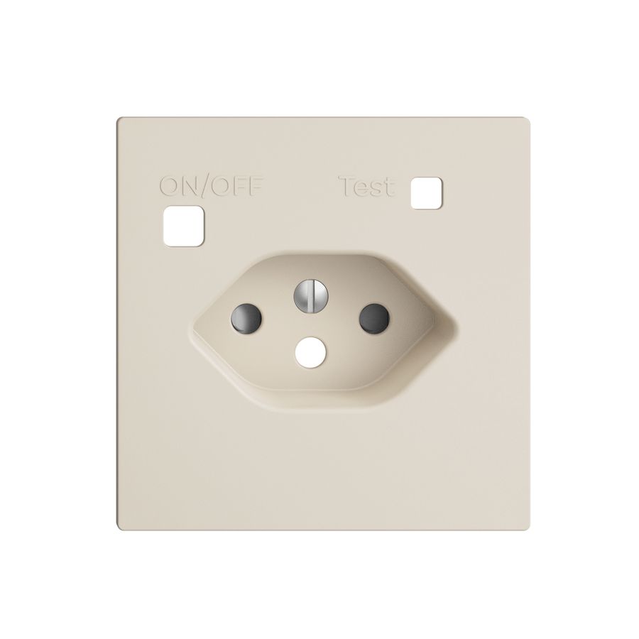 Frontset EDIZIOdue zu FI-Steckdose F, T13, shutter, crema