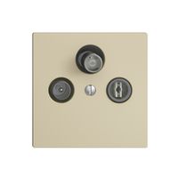 Stichdose SAT/TV DB52 EDIZIOdue vanille, mit IEC/F-Anschluss