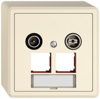 AP-Multimediadose TV-R EDIZIO.liv SNAPFIX® EASYNET f.2×RJ45 S-One 19dB cr