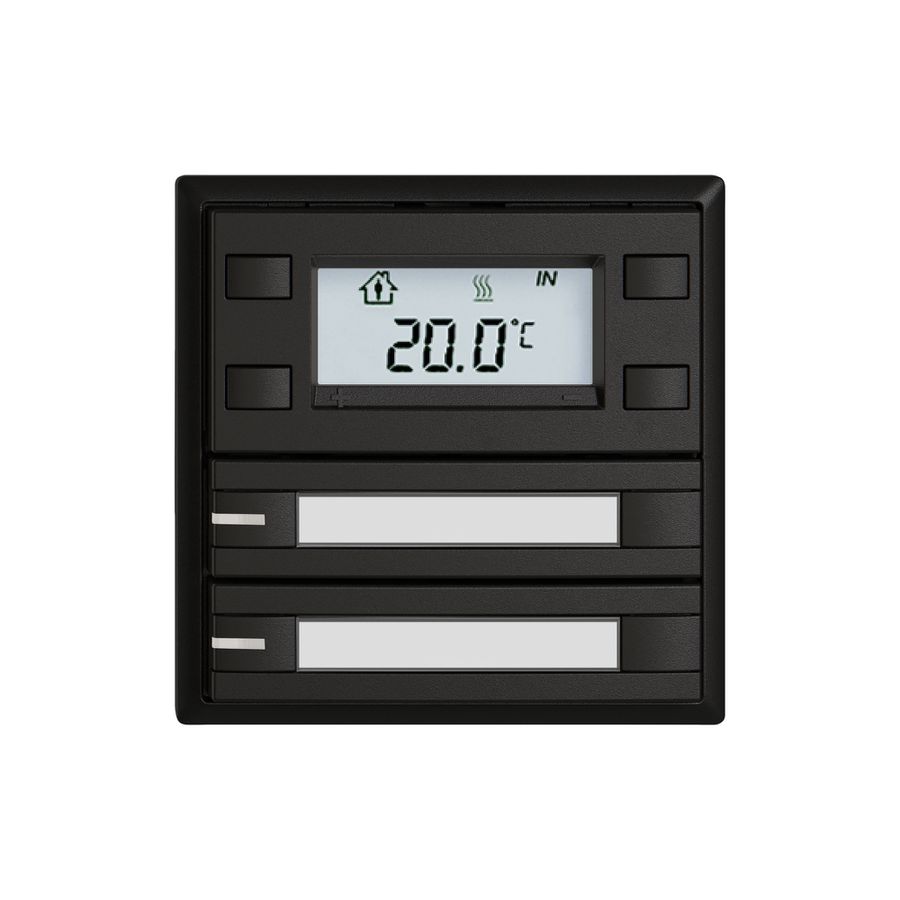 Poussoir RTH EDIZIO.liv SNAPFIX® a.RGB-LED étiqu.2×touches comm.2T no