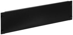 Blindplatte 19" R&M Click, 3HE, schwarz, RAL9005