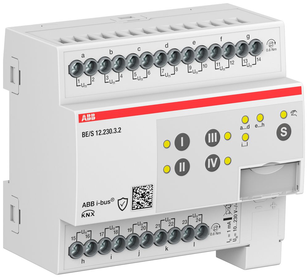 REG-Binäreingang KNX ABB BE/S12.230.3.2 12-Kanal 10…230V