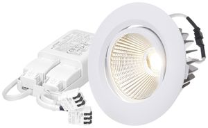 Spot LED INS MH AXO 10.5W 960lm 3000K IP44 MB REG DALI Ø100mm bianco