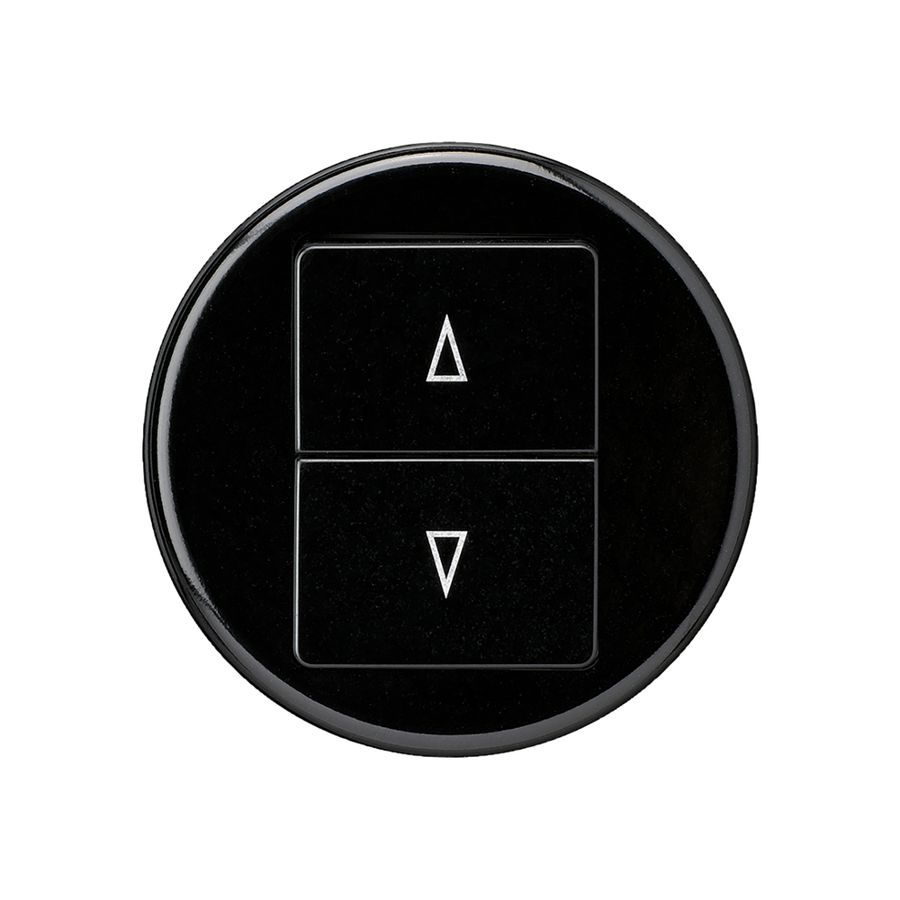 Kit frontale basico nero per interr./tasto per tapp.doppio