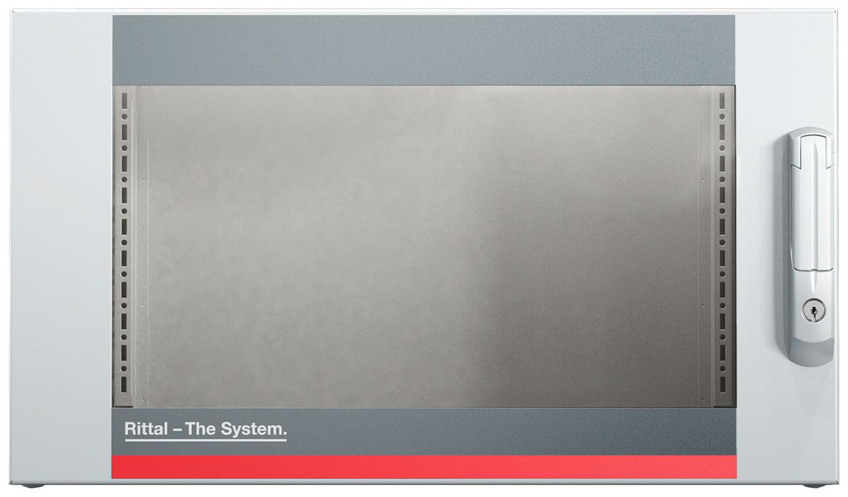 Coffret mural 19" Rittal AX 600×478×473mm 9UH acier gris IP54