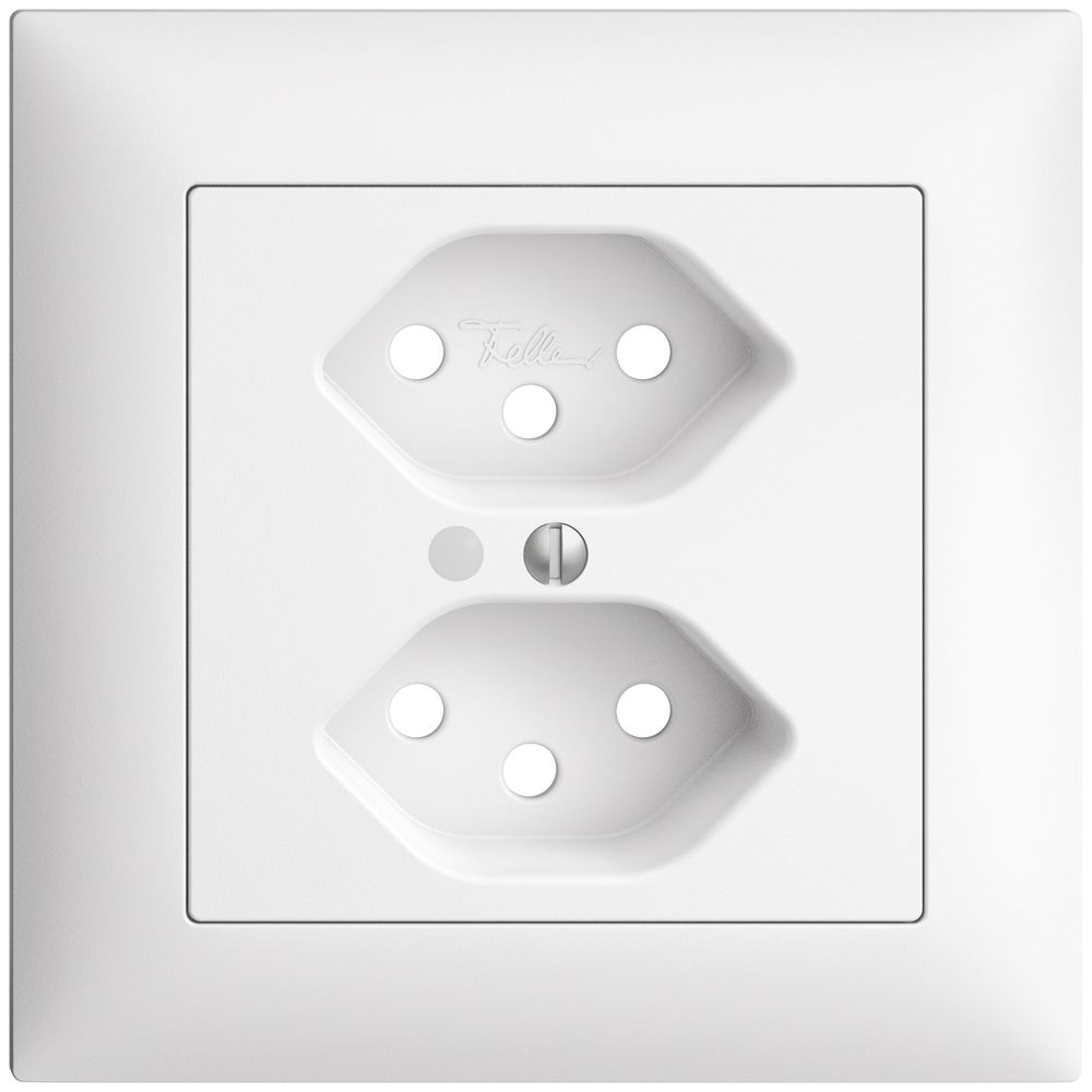 UP-Frontset EDIZIOdue weiss 88×88mm 2×T13 mit Linse