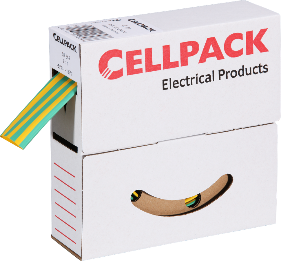 Guaina retrattile SB 6mm×10m verde/giallo