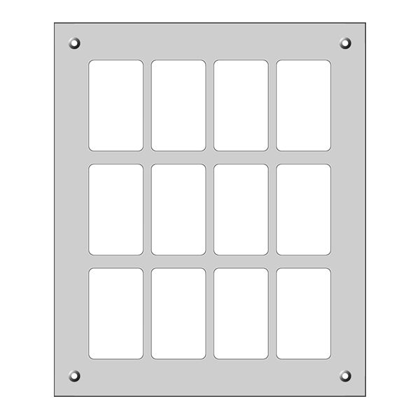 Placca di montaggio FLF 3×4 Al anod. nat