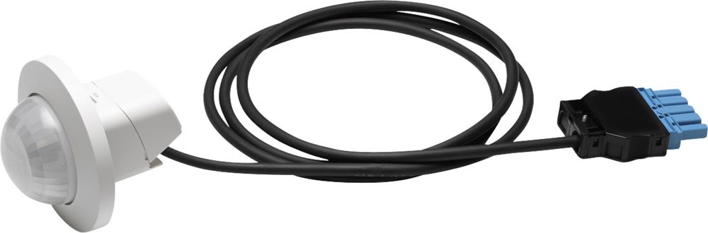 EB-Präsenzmelder Niko P46LR 360° Slave DALI BMS 32…37m IP20 mit Kabel weiss