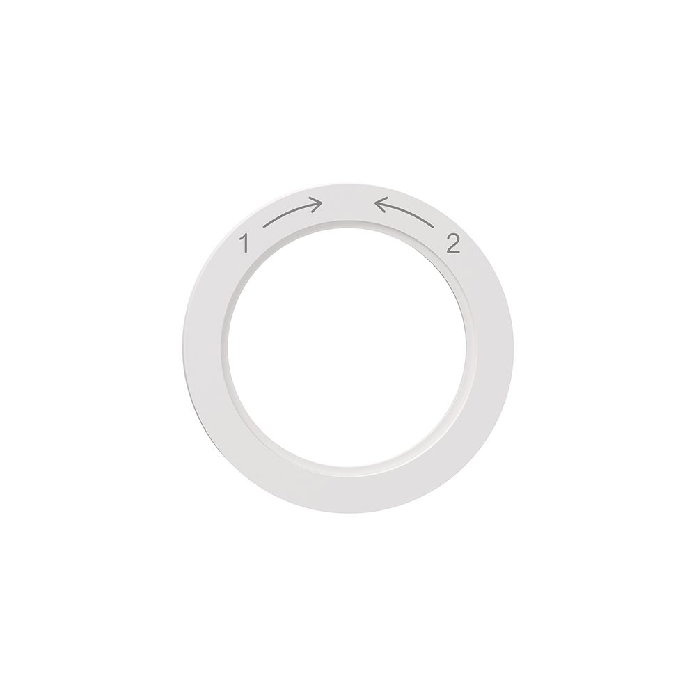 Disque indicateur NEVO, p.interrupteur rotatif, 1-> <-2, blanc